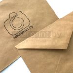 печать на крафт конвертах с треугольным клапаном размер С6 (А6) в минске срочно